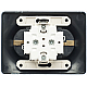 Розетка двойная 2К+З Systeme Electric Glossa 16A 250V со шторками антрацит GSL000726