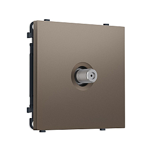 Комплект механизма TV розетки SAT SIGMA Темная бронза матовый 5-2400MHz 3.5dB QUANT PRO Ambrella Volt MS643050 (SP6430, PR215)