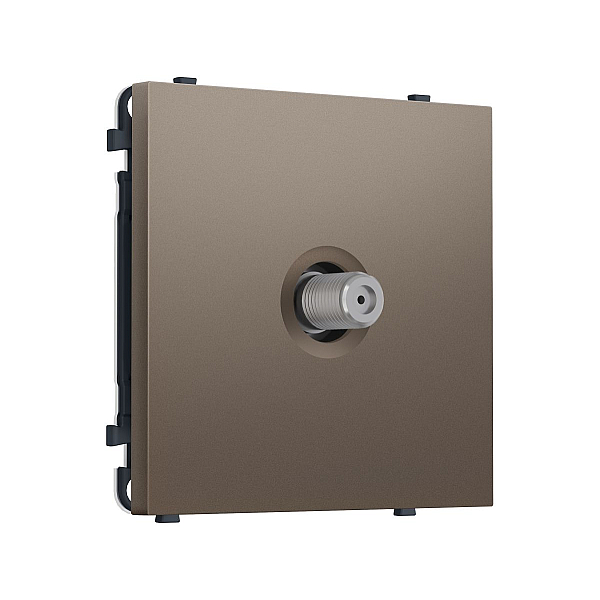 Комплект механизма TV розетки SAT SIGMA Темная бронза матовый 5-2400MHz 3.5dB QUANT PRO Ambrella Volt MS643050 (SP6430, PR215)