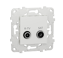 Розетка R-TV/SAT проходная Schneider Electric Unica New NU545618