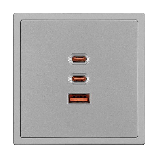 Механизм розетки с быстрой USB зарядкой Arlight SCT-NOBE-MUACC-SFPL-FC-IS (65W, QC3) 061838