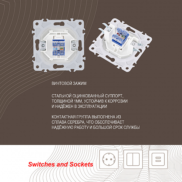 Розетка RJ45 Arte Milano 206.45-1.white