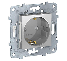 Розетка Schneider Electric Unica New с/з со шторками 16A 250V NU503730