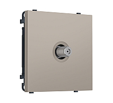 Комплект механизма TV розетки SAT SIGMA Серо-бежевый матовый 5-2400MHz 3.5dB QUANT PRO Ambrella Volt MS373050 (SP3730, PR215)