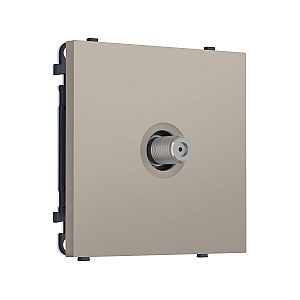 Комплект механизма TV розетки SAT SIGMA Серо-бежевый матовый 5-2400MHz 3.5dB QUANT PRO Ambrella Volt MS373050 (SP3730, PR215)