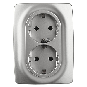 Розетка 2x2P+E Schuko со шторками Эра 12-2108-03 Б0036444