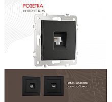 Розетка RJ45 Arte Milano 206.45-1.black
