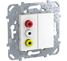 Розетка 3xRCA Schneider Electric Unica MGU5.431.18ZD
