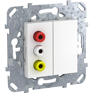 Розетка 3xRCA Schneider Electric Unica MGU5.431.18ZD