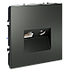 Розетка телевизионная встраиваемая Voltum S70 TV+RJ45 кат. 6, (титан) VLS060706