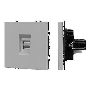 Розетка компьютерная софт-тач никель Arlight SCT-MPC1-SFPL-IS (RJ-45, CAT6) 059439(1)