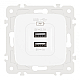 Розетка USB 2.1А+1А Arte Milano 205.46-1.white