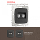 Розетка телефонная RJ11 + компьютерная RJ45 Arte Milano 205.44-1.black