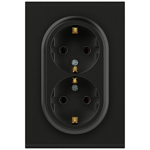 Розетка Эра Arktik 16-2104-05 двойная с заземлением 2X2P+E Schuko 16А-250В антрацит Б0070448