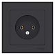 Розетка 2К Systeme Electric AtlasDesign 16A 250V карбон ATN001040