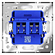Розетка акустическая встраиваемая Voltum S70 4-местная, (белый глянцевый) VLS060301