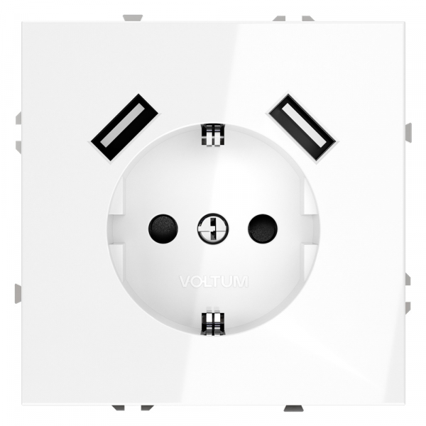 Розетка с USB, А+А Voltum S70 VLS040401 Розетка с USB, А+А Voltum S70 VLS040401