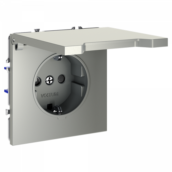Розетка с защитными шторками и крышкой Voltum S70 VLS040304 Розетка с защитными шторками и крышкой Voltum S70 VLS040304