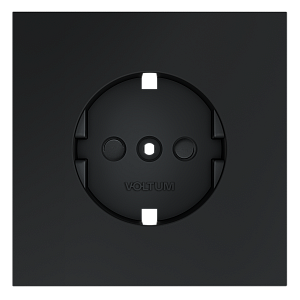 Накладка для розетки с заземлением и защитными шторками Voltum S70 (графит) VLS000707