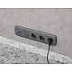 Комплект механизма компьютерной розетки Ambrella Volt RJ-45 (8P8C) CAT6A экранированной с автоматической защитной шторкой OMEGA MO662005 Антрацит серый QUANT (OP6620, VM185)