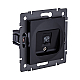 Розетка телефонная RJ11, черный Kollinger REA-009BK для Aspekt, Eleganz, Reflex