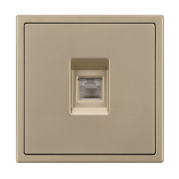 Розетка телефонная софт-тач золотой песок Arlight SCT-MTL1-SFPL-GD (RJ-11, 4C) 054302(1)