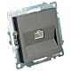 Розетка компьютерная RJ-45 Stekker Катрин графит GLS00-7107-06 49418