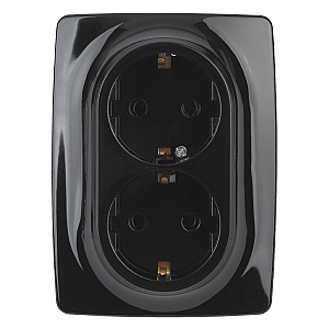 Розетка 2x2P+E Schuko Эра 12-2106-06 Б0031233