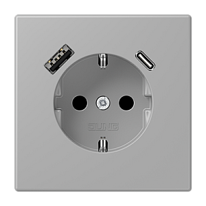 Розетка 2K+З USB Typ AC Jung LC1520-15CA204