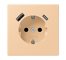 Розетка 2K+З USB Typ AC Jung LC1520-15CA237