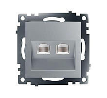 Розетка компьютерная 2-местная RJ-45 Stekker Катрин GLS00-7109-03 50005