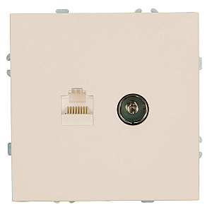 Розетка TV + компьютерная RJ-45 (механизм) Stekker Эмили RST00-5106-08 кашемир soft touch 49898