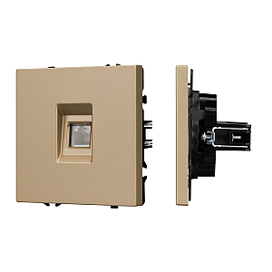 Розетка телефонная софт-тач золотой песок Arlight SCT-MTL1-SFPL-GD (RJ-11, 4C) 054302(1)