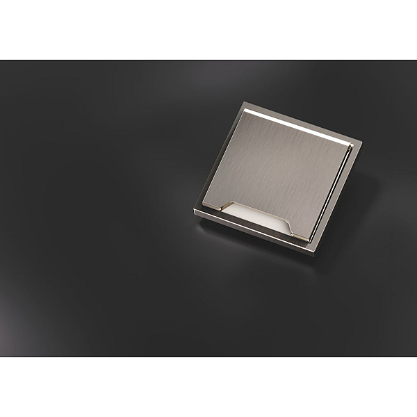 Накладка для розетки с заземлением защитными шторками и крышкой S70 Metal (никель) Voltum VLSM000811