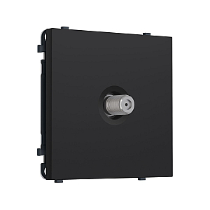 Комплект механизма TV розетки SAT SIGMA Черный Мягкое касание 5-2400MHz 3.5dB QUANT PRO Ambrella Volt MS993050 (SP9930, PR215)