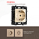 Розетка с заземлением и шторками Arte Milano 217.40-1.shampan