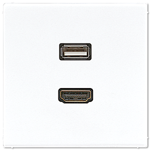 Розетка HDMI/USB Jung MALS1163WW