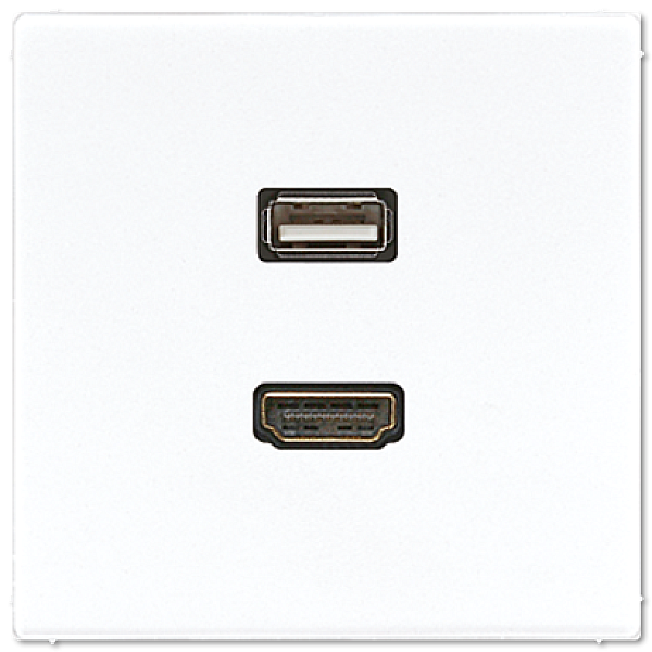 Розетка HDMI/USB Jung MALS1163WW
