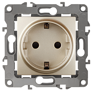 Розетка ЭРА 12 2P E Schuko со шторками 16A 250V 12-2102-04 Б0014690