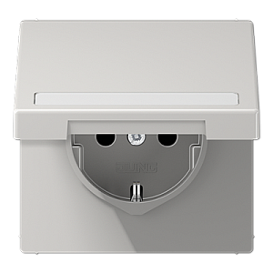 Розетка Schuko с крышкой Jung LS1520BFNAKLLG