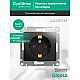 Розетка 2К+З Systeme Electric Glossa 16A 250V антрацит GSL000743