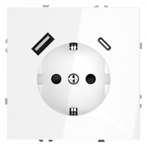 Розетка с USB, A+C Voltum S70 VLS040501