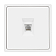 Розетка телефонная софт-тач белый кварц Arlight SCT-MTL1-SFPL-WH (RJ-11, 4C) 054300(1)