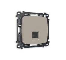 Комплект механизма компьютерной розетки RJ-45(8P8C) CAT6 со шторкой Ambrella Volt Omega MO372010