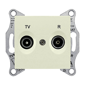Розетка TV/R проходная Schneider Electric Sedna 8dB SDN3301347