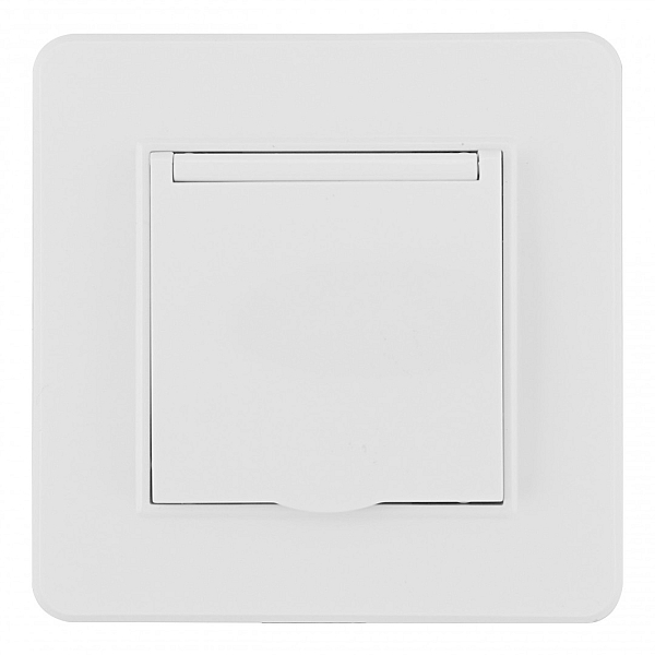 Комплект розетки с/з и шторками, защитной крышкой и рамкой Arte Milano SET16-1-41-1 white