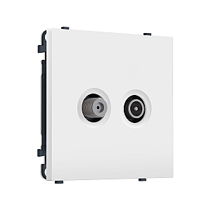 Комплект механизма розетки TV оконечной + SAT SIGMA Белый матовый 5-862MHz 3.5dB/950-2150MHz 3.8dB QUANT PRO Ambrella Volt MS133310 (SP1333, PR217)