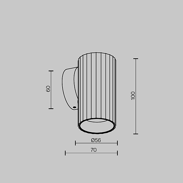 Бра Maytoni Technical Calipso C106WL-01-GU10-B