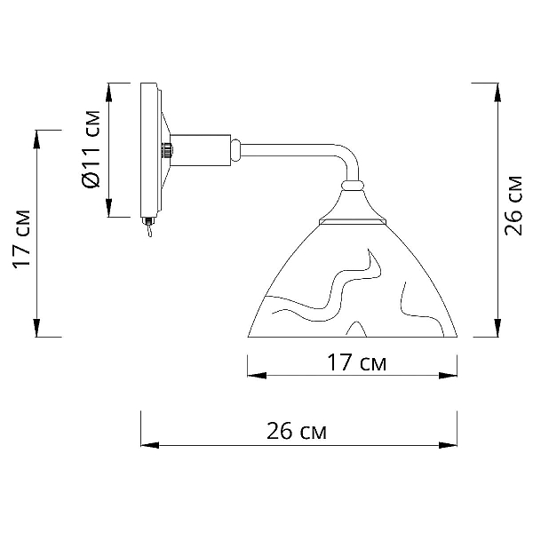 Бра Arte Lamp Matthew A5032AP-1BR