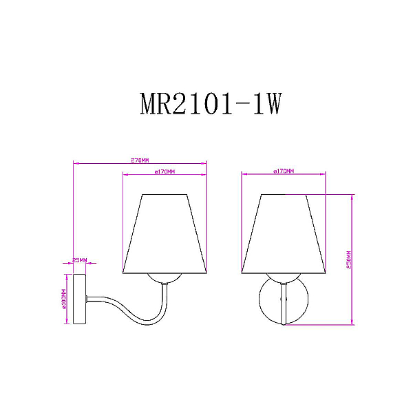 Бра MyFar Charlotte MR2101-1W